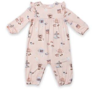 Angel Dear Ruffle Sleeve Romper Tea Party